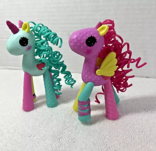 Lalaloopsy 4" Mini Ponies Horses Unicorn Figures Lot of 2 Almond and Cashew