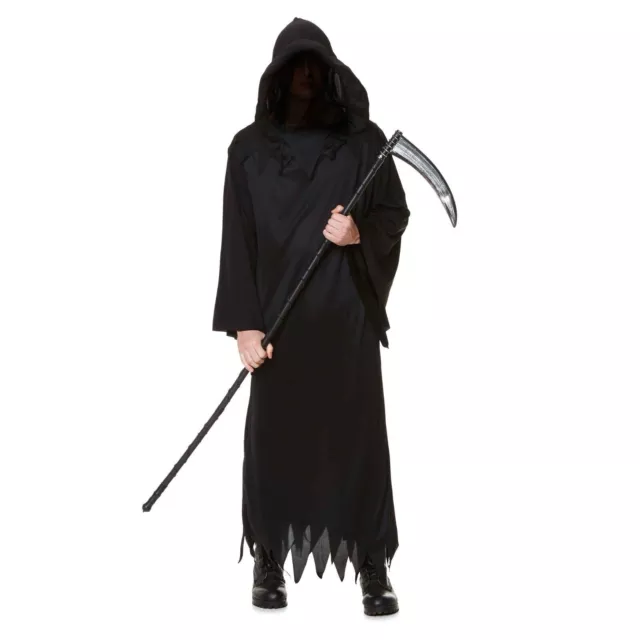 Adulto Fantasma de la Oscuridad Grim Reaper Disfraz Halloween Hombres Vestido de Terror Conjunto 3