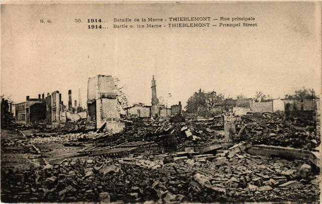 CPA Bataille de la MARNE THIEBLEMONT-Rue principale (346579)