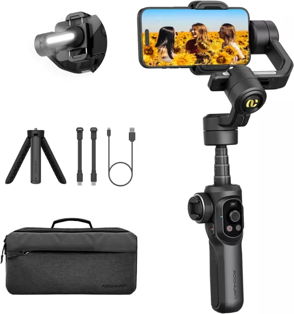 3-Achsen Gimbal Stabilisator für Vlog Video iPhone Handy Smartphones Stabilizer