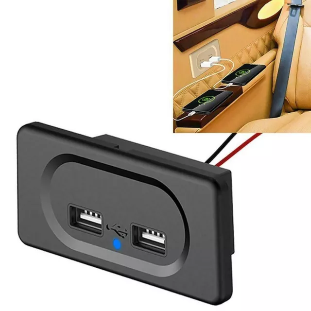 Voiture Allume-Cigare Prise Séparateur Double USB Chargeur Power Adaptateur 12V
