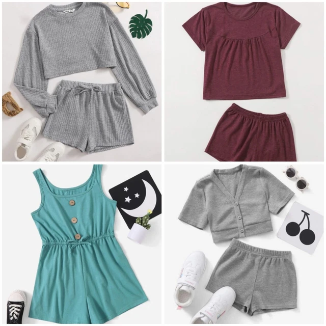 Girls Age 9-10 SHEIN Shortie Loungewear Bundle
