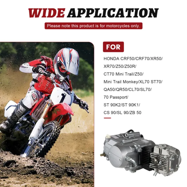 125ccm Motor Dirt Bike Pitbike Cross 4 Gang 4 Takt Engine für HONDA CRF50 XR70