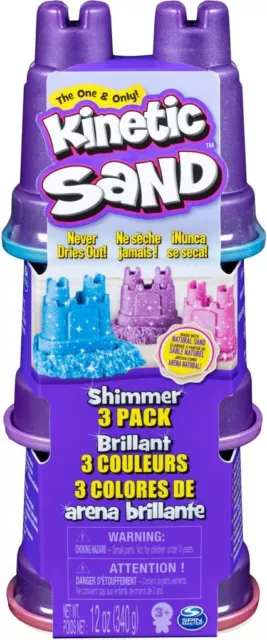 Spin Master - Kinetic Sand - Schimmer Sand 3er Pack, 340 g