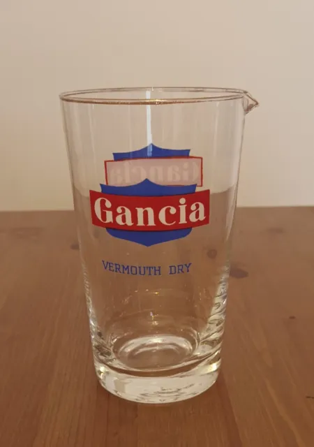 Bicchiere mixer dosatore Gancia Vermouth Dry Rosso Breweriana