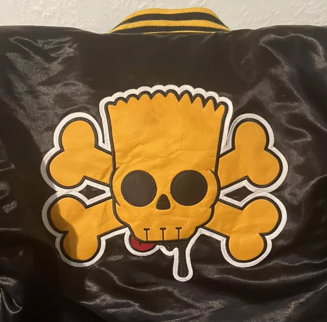 Headgear Classics Bart Simpson Satin Jacket Small Rare. Used.