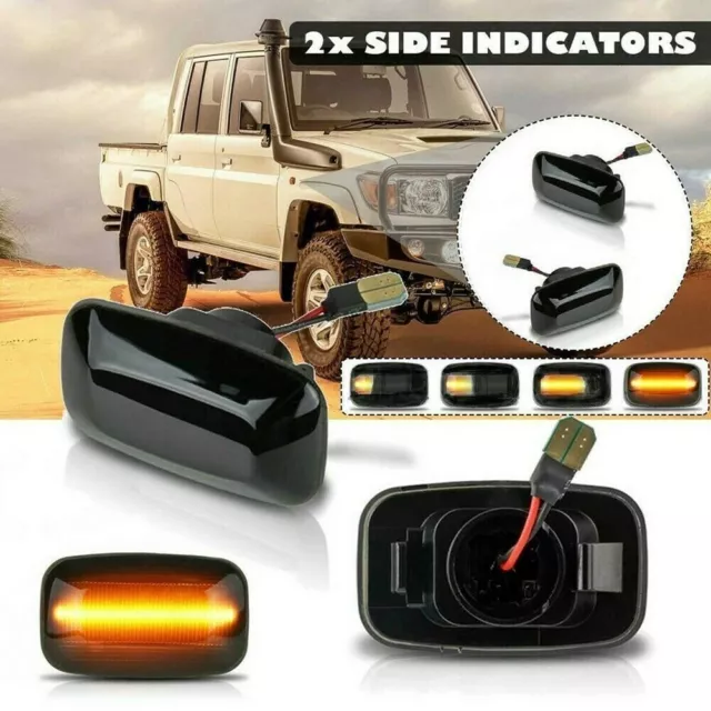 2X LED Side Repeater Indicator Lights Turn Signal For Toyota Corolla Hilux Yaris