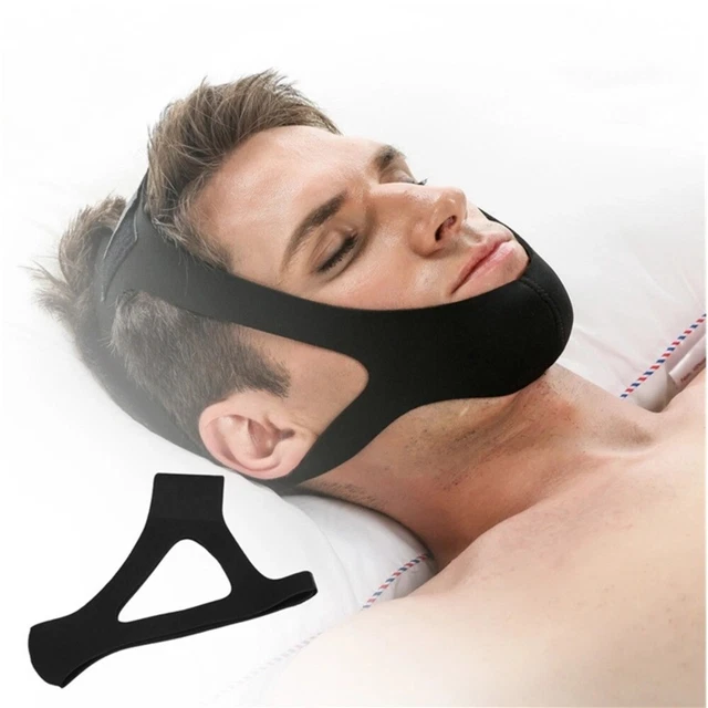 Cinturón triangular para barbilla cinturón anti-ronquidos ayuda para dormir vendaje para ronquidos