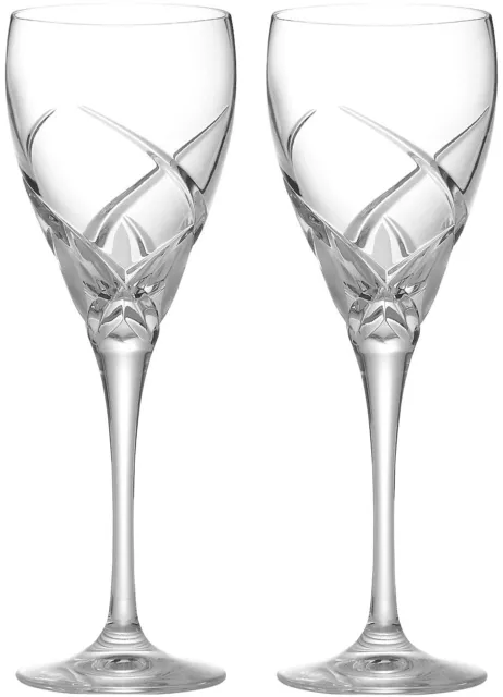 RCR CRYSTAL DA VINCI GROSSETO MEDIUM WINE GLASSES 25cl (PAIR) BRAND NEW