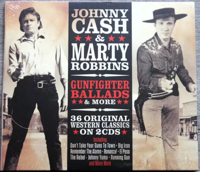 Johnny Cash & Marty Robbins - Gunfighter Ballads & More (2018) (2xCD)  (Neu+OVP)
