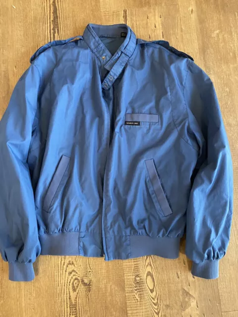 VINTAGE MEMBERS ONLY jacket Blue Iconic Cafe Racer Bomber Size 42 1980 ...
