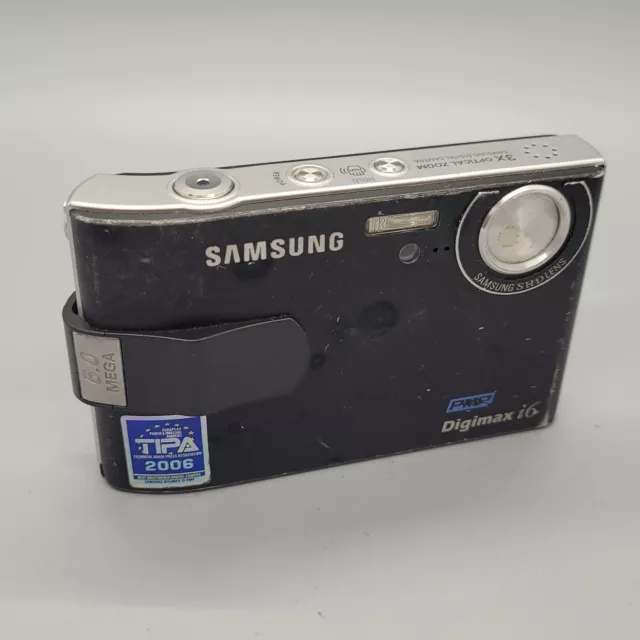 Samsung Digimax i6 6.0MP Compact Digital Camera Black Tested
