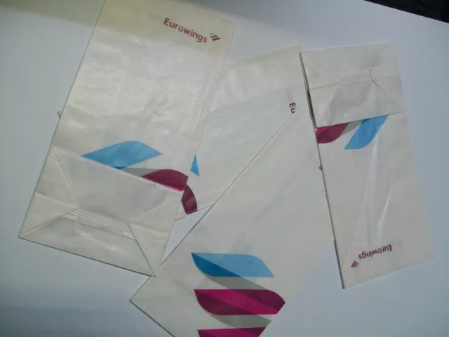 4 Stück Air Sickness Bag  Clean Bag Kotztüte Spucktüte Eurowings  #33