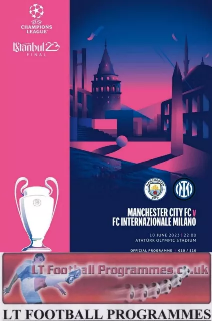 * 2023 CHAMPIONS LEAGUE FINAL - MAN CITY v INTER MILAN - PROGRAMME IN STOCK *