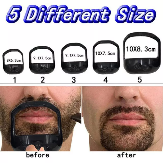 5x Men Shaving Template Shaper Goatee Style Design Beard Mustache Shaping Tool A