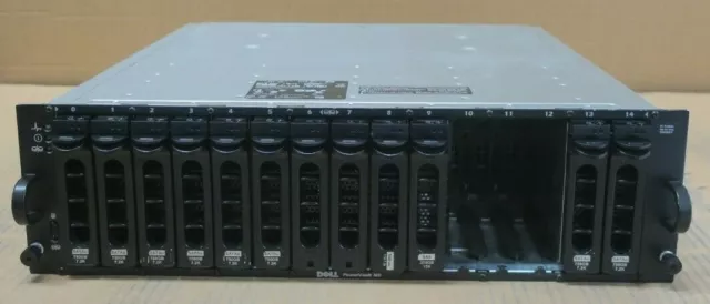 Dell PowerVault MD1000 Storage Array 15x 3.5" Bays 6.7TB Storage 2x EMM 2x PSU