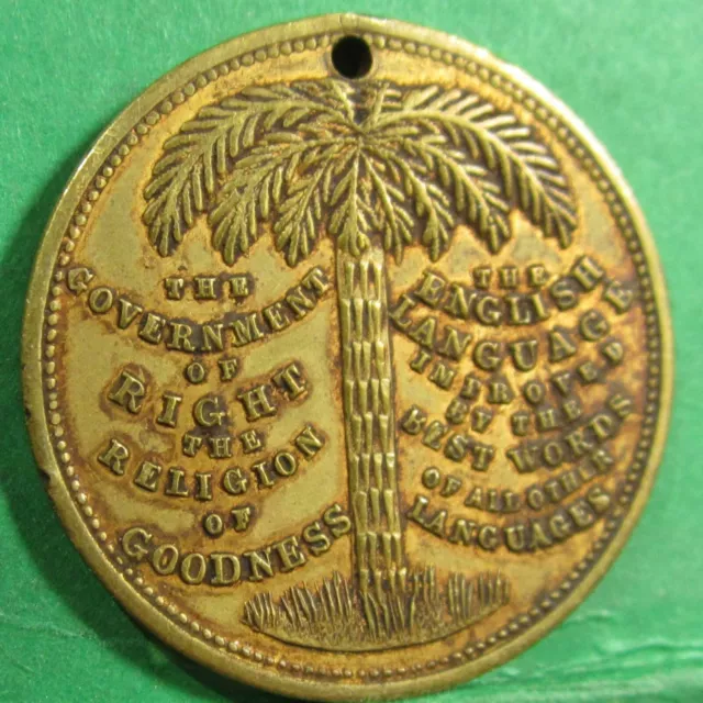 1885 Australia EW Cole United States of the World Medal #MH2201-03 Gilt Holed 2