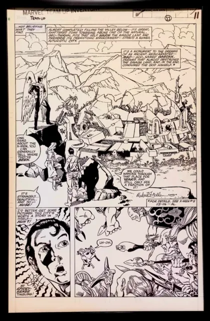 Marvel Fanfare #1 pg. 11 Michael Golden 11x17 FRAMED Original Art Poster Comic