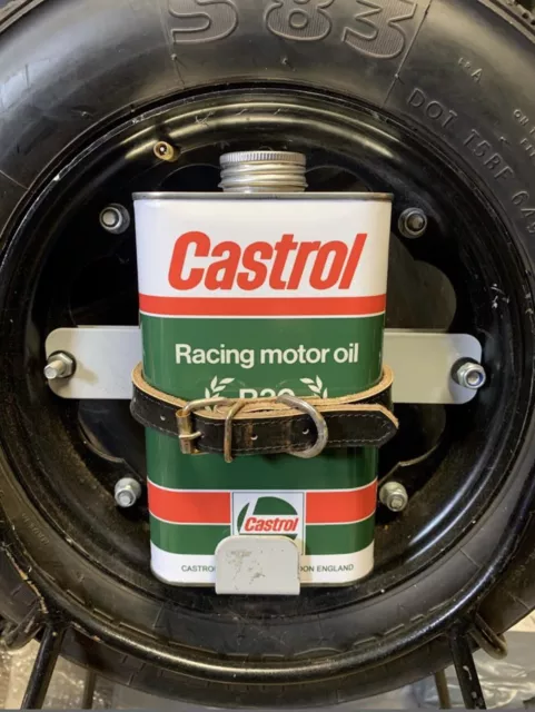 Lambretta Spare Wheel Mounted oil can kit LI SX TV GP Castrol Gulf ESSO Shell