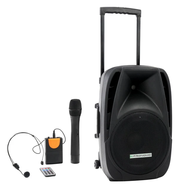 Super mobile 12" rollbare Akkubox und starkem Sound für outdoor Veranstaltungen