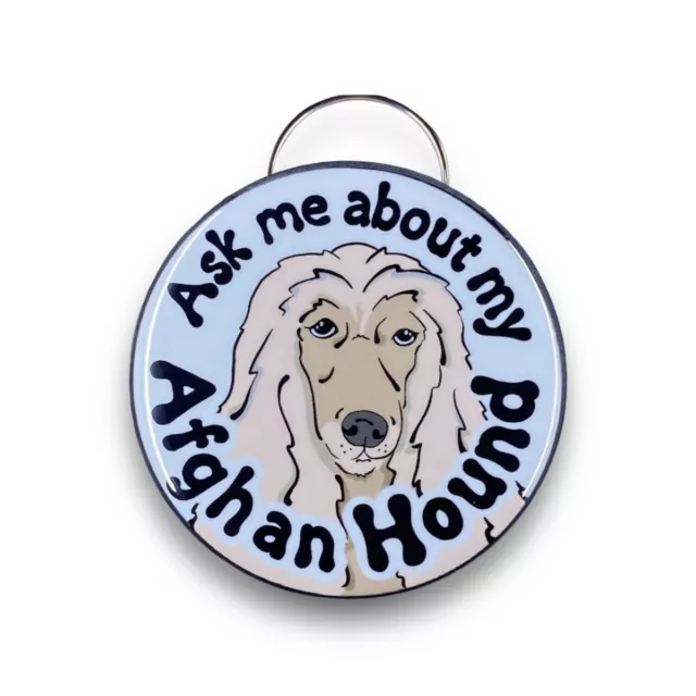 Cream Afghan Hound Bottle Opener Keychain Dog Accessories Pet Portrait Gift