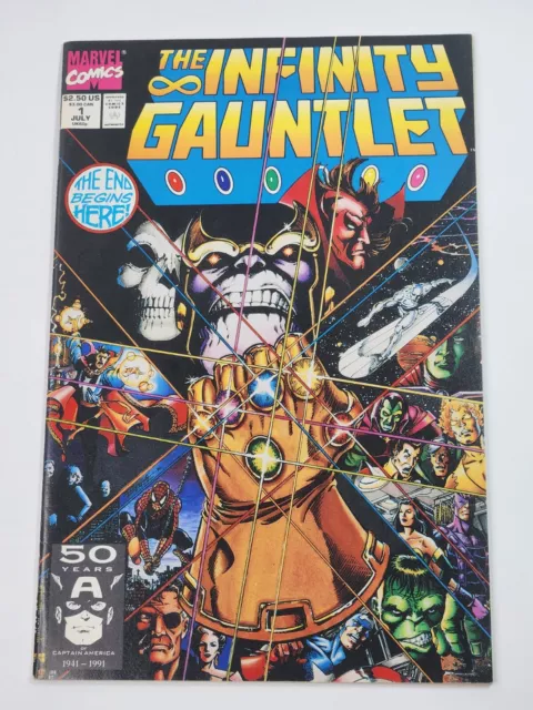 Infinity Gauntlet 1 DIRECT Marvel Comics Jim Starlin George Perez 1991