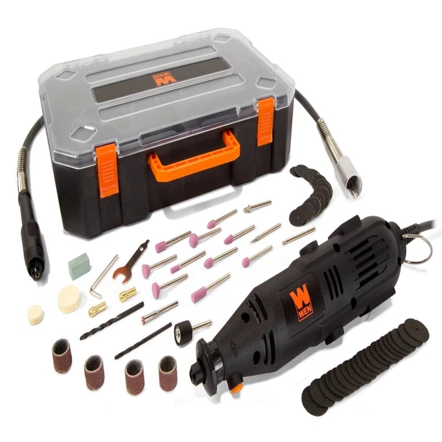 WEN 1-Amp Variable Speed Rotary Tool 100+ Accessories Carrying Case FREE SHIPPIN