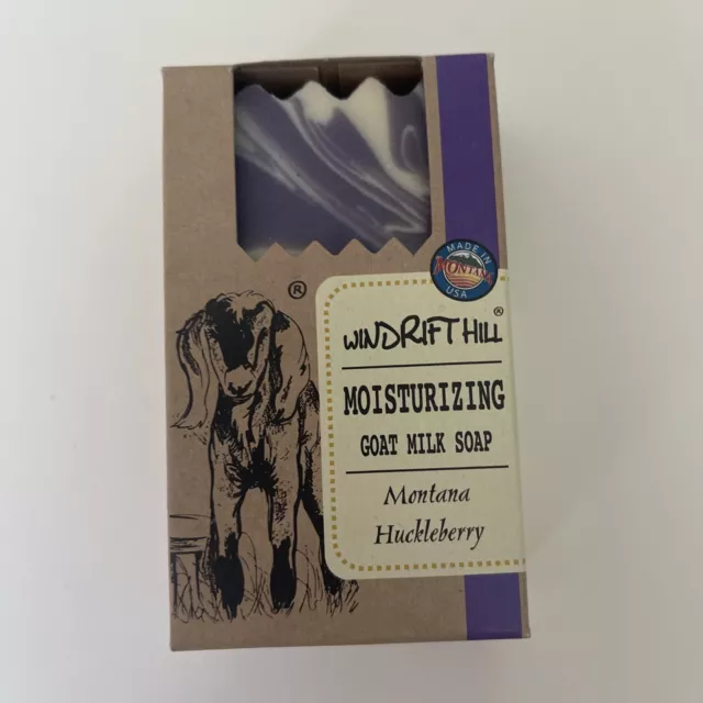 NEW Windrift Hill Moisturizing Goat Milk Soap ~ Bar Montana Huckleberry ~ 5oz