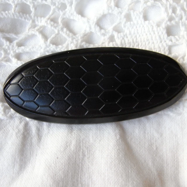 Sehr alte Trauerschmuck  Brosche mit Wabenschliff - Gagat? Glas?