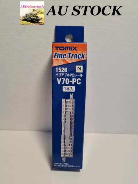 TOMIX N V70-PC Variable-Length Straight Track 2-3/4 (70mm) to 3-1/2" (90mm)