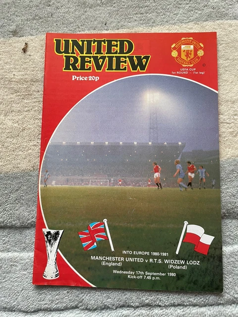 Champions League. Manchester United V Rts Widzew Łódź. 17/09/1980