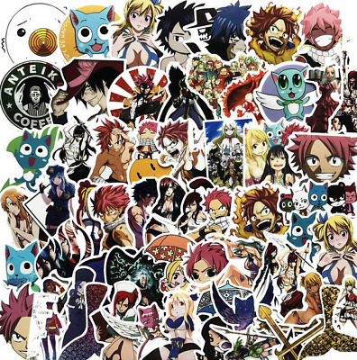 10pcs Fairy Tail Stickers Anime Vinyl Decal Cute Manga - Buy 2 Get 1 Free