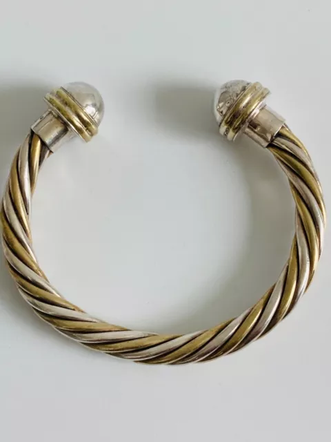 Super schweres 925 Mexiko Silber Gold Kabel Armband