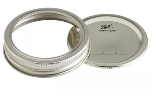 Ball Mason Jar Regular Mouth Lids and Bands (12-Pack)