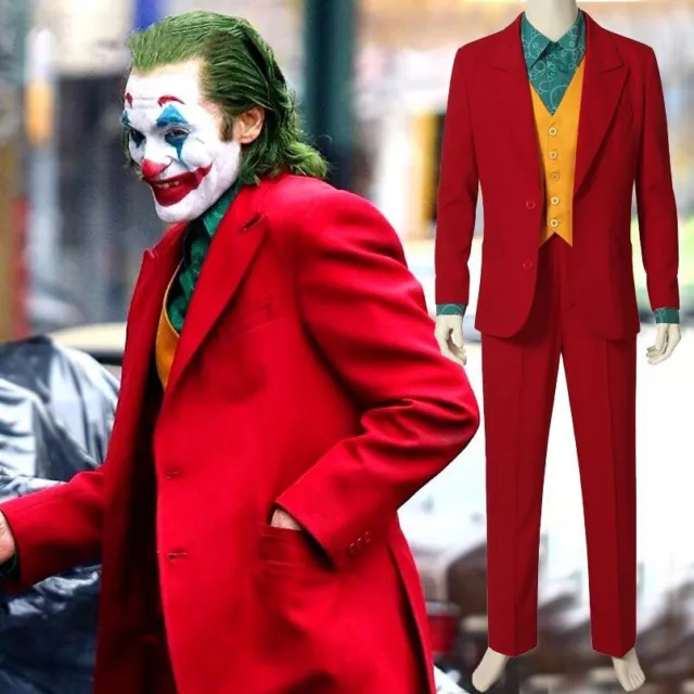 COSTUME DA JOKER il film abito rosso carnevale adulti vestito cosplay  completo EUR 219,00 - PicClick IT