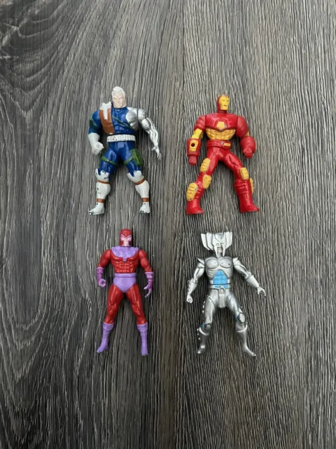 X-MEN Steel Metal Mutants Marvel Toy Biz 1994 Action Figure Lot Iron Man Magneto