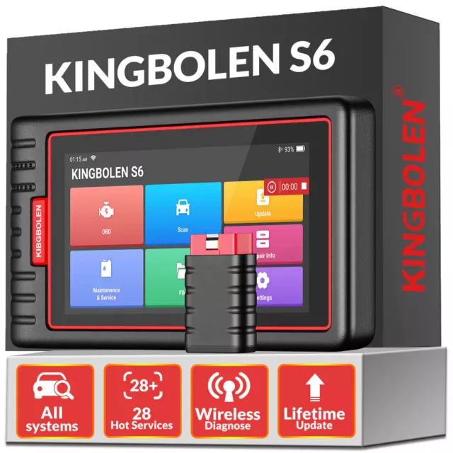 Kingbolen S6 Pro Bluetooth Automotive Car Diagnostic Tool Full System Scanner
