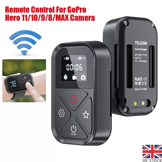 Smart Wireless Remote Control w/ Hand Strap For GoPro Hero 11/10/9/8/MAX Camera
