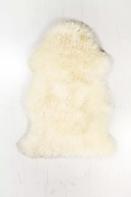 Genuine Natural Large Real Sheepskin Rug Luxury British Throw Premium Silky 95cm 3