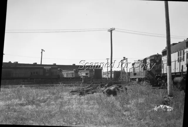 Chicago & Northwestern Diesels at Roundhouuse ORIGINAL PHOTO NEGATIVE-Railroad