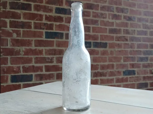 Very RARE Antique SAVANNAH BREWING Co. Savannah GEORGIA GA BEER BOTTLE w/ Eagle