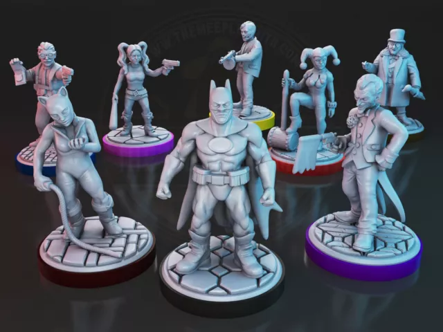 Gotham City Heroes and Villains miniatures for board games, RPG, dioramas