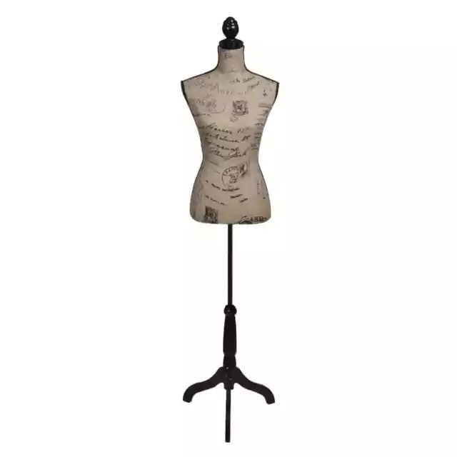 Damenbüste Schneiderpuppe Büste Torso Angezogen Mannequin Jute	 GAO DE T7910