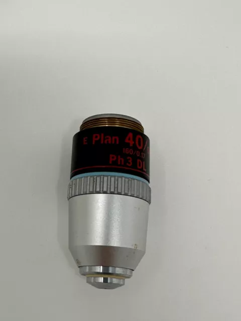 Nikon E Plan 40x 0.65 160/0.17 Ph 3 DL Microscope Objective Phase Contrast