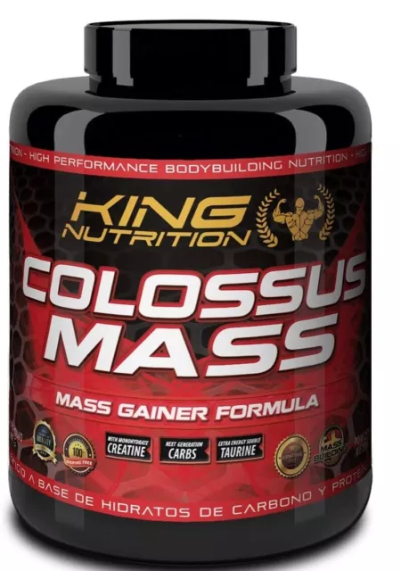 COLOSSUS MASS 3kg Fresa KING NUTRITION Subidor de peso proteina carbohidratos