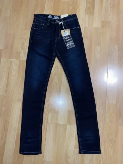 Kinder Jeans Hose, Unisex Jegginhose, Gr.164, Slim, Million X, Blau, Stretch Neu