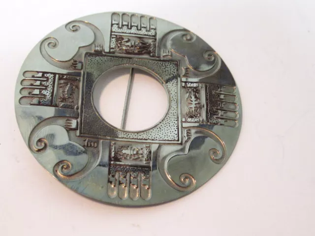 Vintage Southwest Pin Design By Nampeyo Hopi-Tewa Tribal Pottery Unkown Metal Vintage Southwest Pin Design By Nampeyo Hopi-Tewa Tribal Pottery Unkown Metal