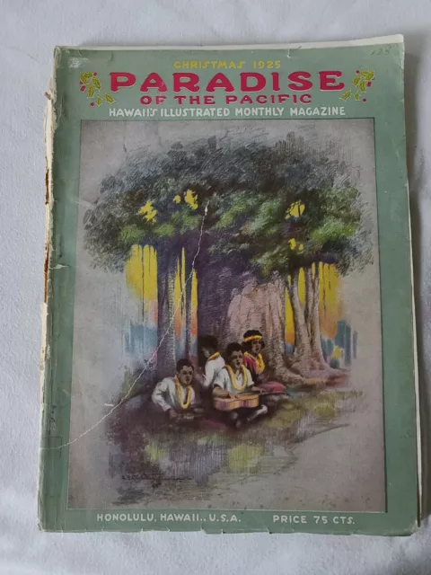 Vintage Magazine Paradise Of The Pacific Christmas 1925 Issue Hawaii