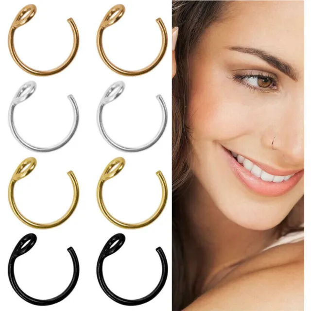 Sale Fashion Fake Septum Gifts Nose Ring Jewelry Non Piercing Stainless Steel