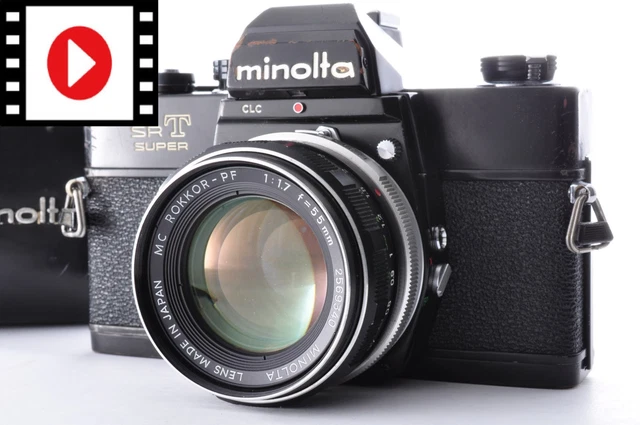 Appareil Photo Minolta SRT 101 Objectif Rokkor Protection Cuir + 2 Filtres
